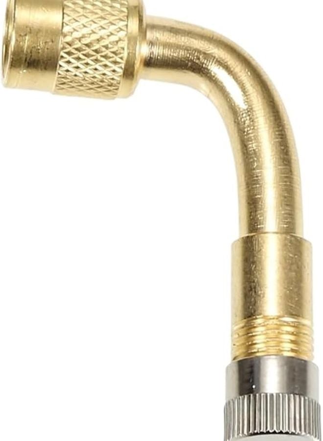 90 Degree Brass Air Tire Valve Extension Adapter Universal 45 135 Degree - Image 2