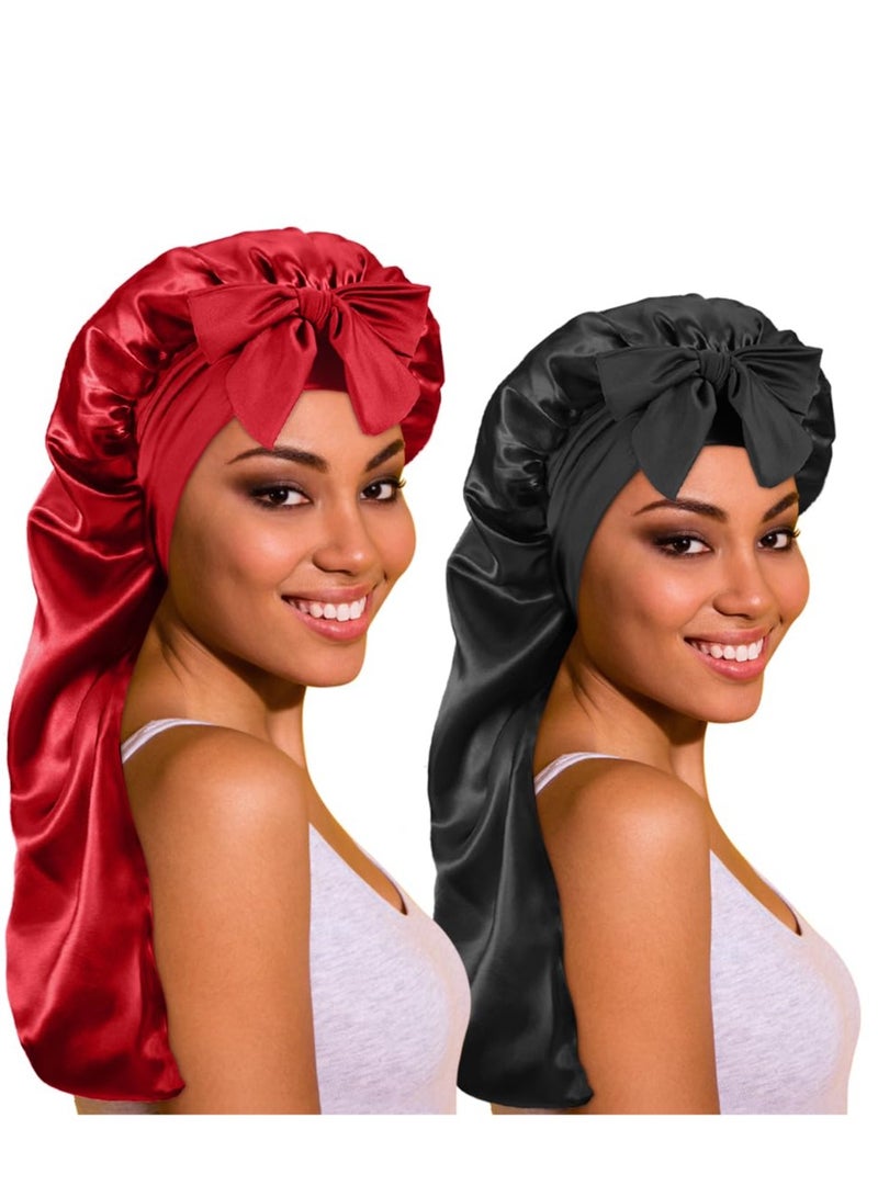 DIOTTI Satin Bonnet for Women Silk Hair Bonnets for Sleeping - Image 1