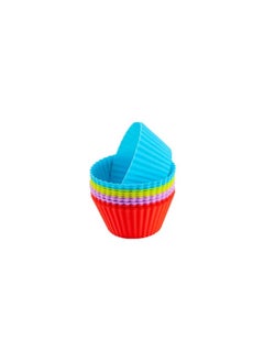 Silicone Cupcake Molds Non Stick Baking Muffin Chocolate Candy Molds Reusable 12 Color Cupcake Molds
