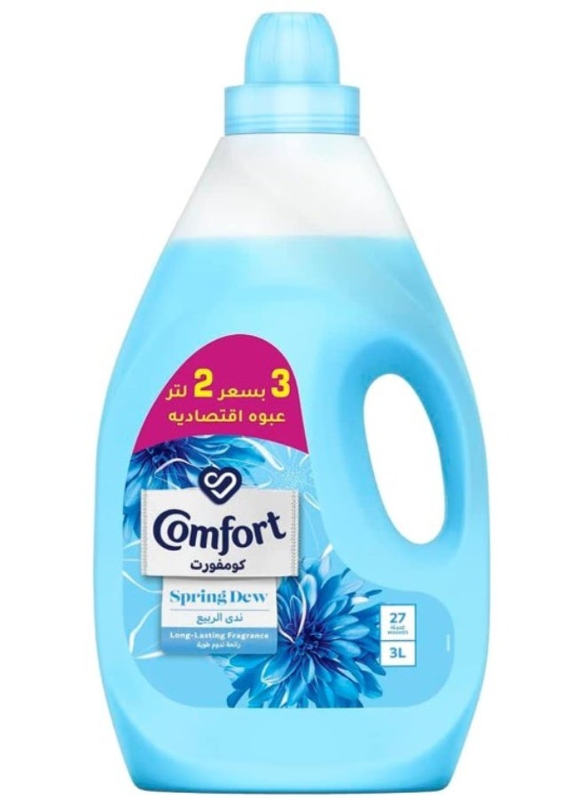 كمفورت منعم الأقمشة المريح للملابس فائقة النعومة، برائحة ندى الربيع، يمنحك رائحة تدوم طويلاً، 3 لتر - Image 3