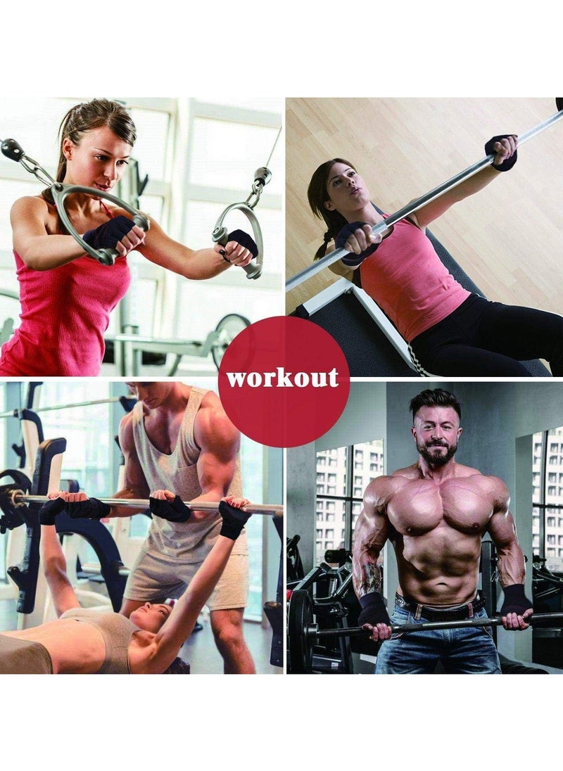 VIUAUAX Fitness gloves men and women protective non-slip wrist guard barbell cycling sports equipment half-finger gloves.Workout Gloves with Wrist Support Anti-Slip Silica Gel Grip Adjustable Velcro Strap Weightlifting Gloves For Cross Fit Fitness Cycling .  - Image 5
