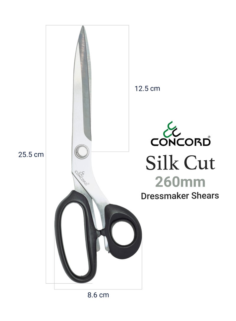 CONCORD - Tailor Scissors, 10 inch | Silk Cut Dressmaker Shears | Glossy Stainless Steel | Tailoring Sewing Shear - Image 4