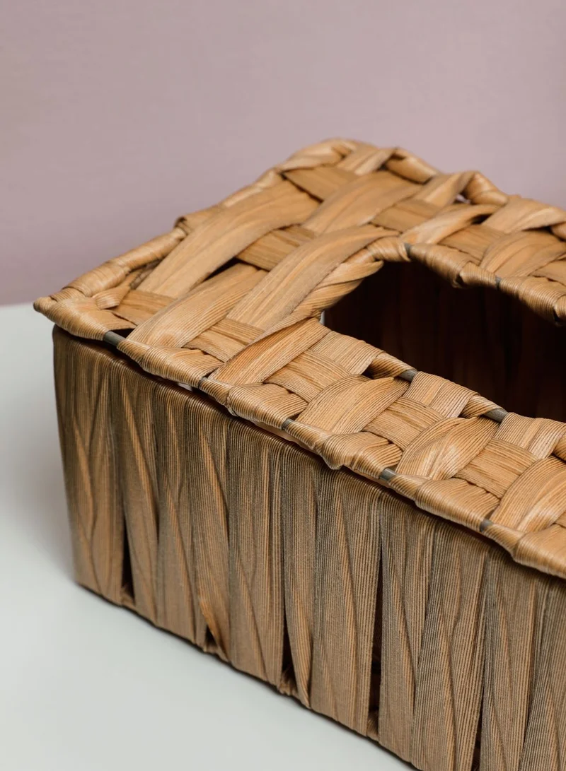 Noire Edit Woven Tissue Box