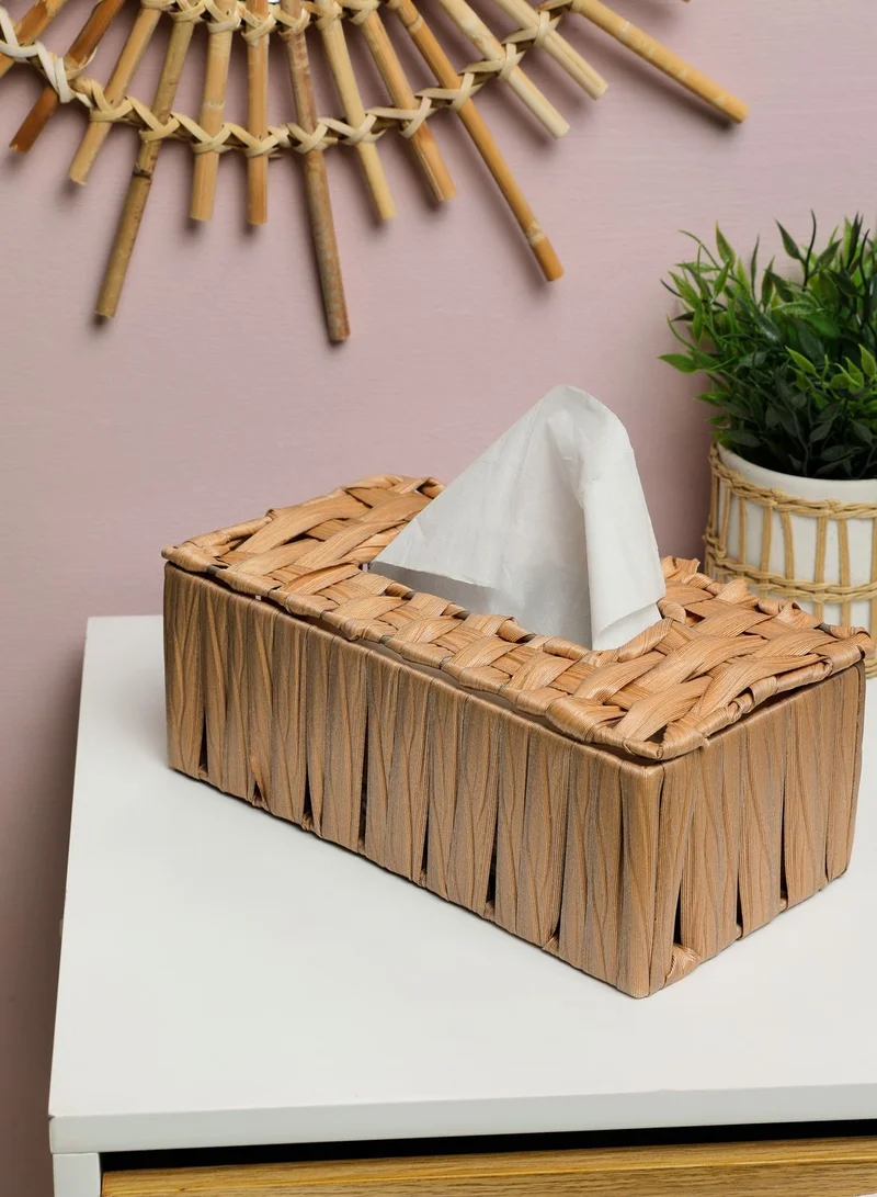 Noire Edit Woven Tissue Box