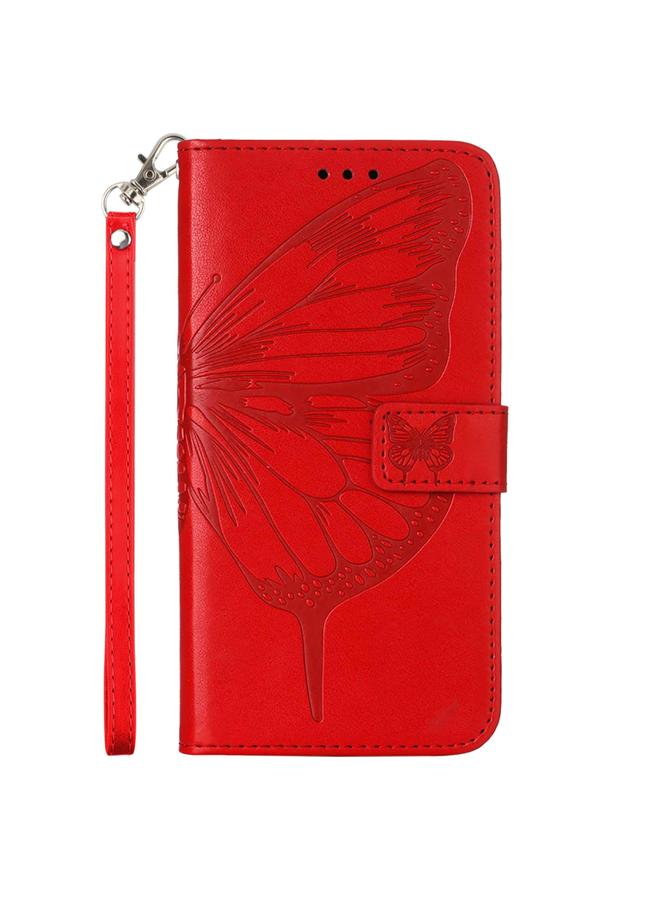 S-TOP Case For iPhone 14 Pro Embossed Butterfly Leather Phone Case - Image 2