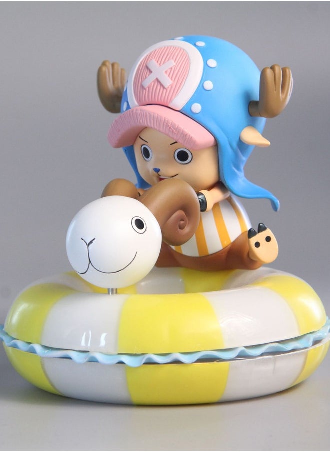 One Piece One Piece Swimming ring Chopper Action Figure Decorative Resin Sculpture Home Decor Statue, Art Figurine Home Ornament Decoration for Office, Living Room, Bedroom, Book Shelf, TV Cabinet, Desktop  - Image 3