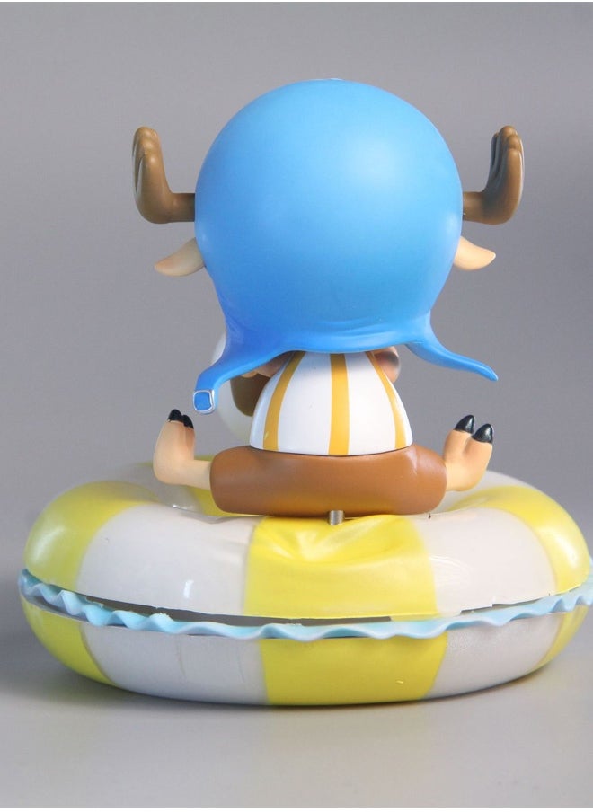 One Piece One Piece Swimming ring Chopper Action Figure Decorative Resin Sculpture Home Decor Statue, Art Figurine Home Ornament Decoration for Office, Living Room, Bedroom, Book Shelf, TV Cabinet, Desktop  - Image 2