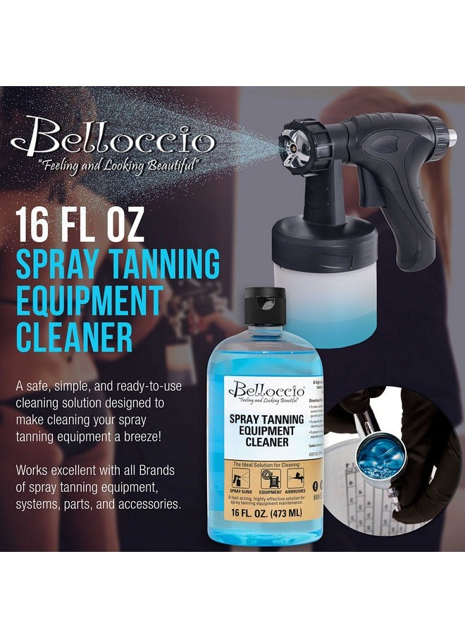 Belloccio Spray Tanning Equipment Cleaner 16 Ounces Fast Acting Cleaning Solution Clean All Airbrush Spray Tanning Application Guns Airbrushes Equipment System Maintenace Dried On Tan Residue  - Image 3