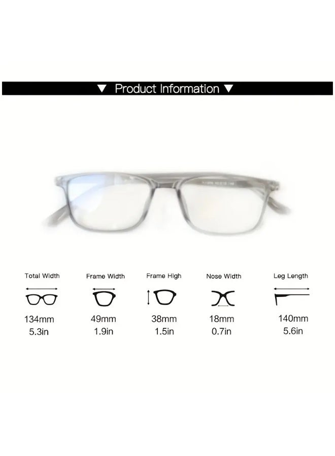 SCENT HOUSE 1pcs blue Transparent Lenses glasses for Both Men And Women - Alleviate Eye Strain And Glare from Screens, Including Computers, Televisions, Phones, And Gaming Devices. Stylish Eyewear, Y2K Design, Budget-Friendly. (Includes eyeglass case)
,blue lighe blocking glasses,eyeglasses - Image 2