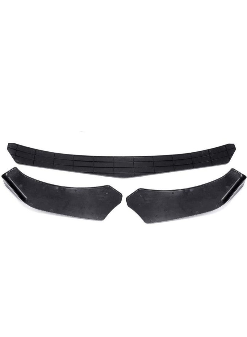 Generic 3 Pieces Universal Car Front Bumper Lip Body Kit Splitter ABS Carbon Fiber Color  - Image 3