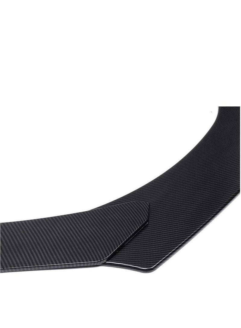 Generic 3 Pieces Universal Car Front Bumper Lip Body Kit Splitter ABS Carbon Fiber Color  - Image 2