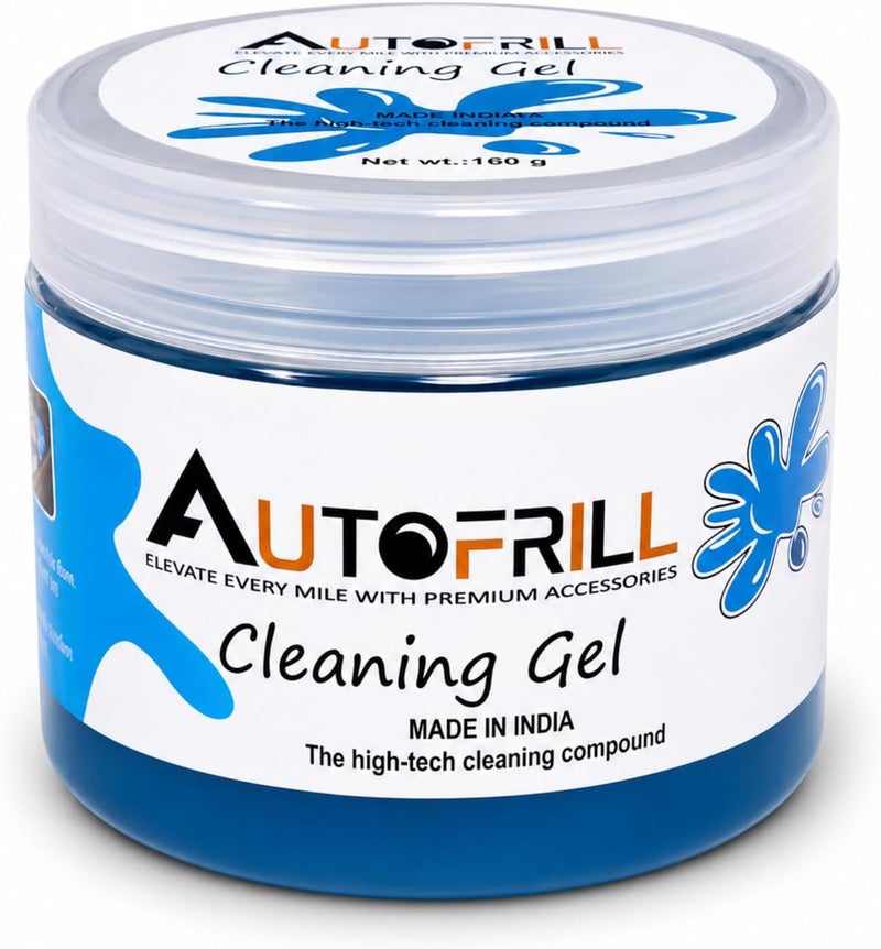 AUTOFRILL مجموعة تنظيف أوتوفريل متعددة الأغراض لفتحات تكييف السيارات، هلام تنظيف الغبار الداخلي، معجون التفاصيل، مجموعة تنظيف عالمية لداخل السيارة، لوحة المفاتيح، الكمبيوتر الشخصي، الكمبيوتر المحمول، مجموعة تنظيف الأجهزة الإلكترونية (أزرق) (عبوة من 1) - Image 1