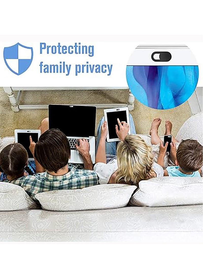 Generic - 6pcs Webcam Cover, Ultra Thin, for Laptop, PC, Computer, Apple MacBook, iPad, Cell Phone, etc. 0.22 inch thick net block to protect your privacy and security （White） - Image 1