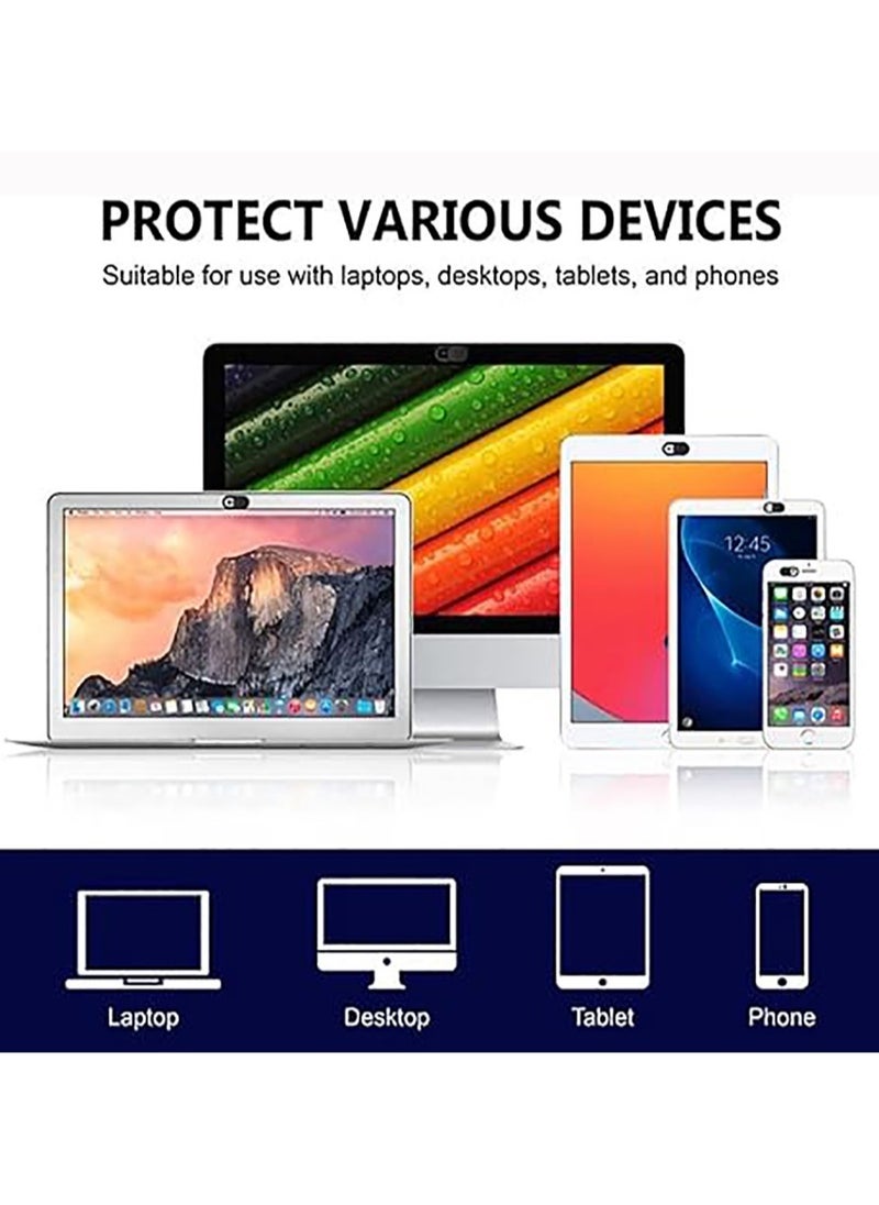 Generic - 6pcs Webcam Cover, Ultra Thin, for Laptop, PC, Computer, Apple MacBook, iPad, Cell Phone, etc. 0.22 inch thick net block to protect your privacy and security （White） - Image 1