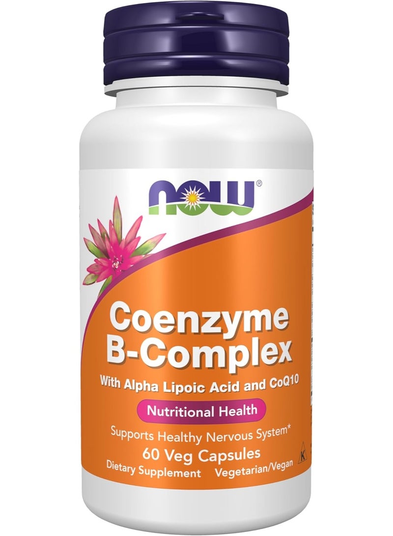 ناو مكمل غذائي، مركب الإنزيم المساعد ب مع حمض ألفا ليبويك وإنزيم Q10 المساعد، صحة غذائية، 60 كبسولة نباتية - Image 1