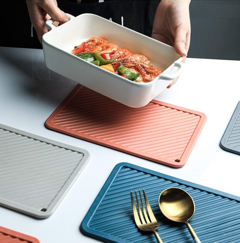 ONICORN Silicone Trivet Mat for Hot Pan and Pot Hot Pads Counter Mat Heat Resistant Table Dish Drying Mat or Placemats, Color Random Mix (2) - Image 4