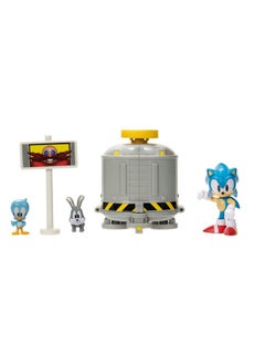 Sonic The Hedgehog 2.5" Level Clear Diorama with Sonic, flicky & Pocky