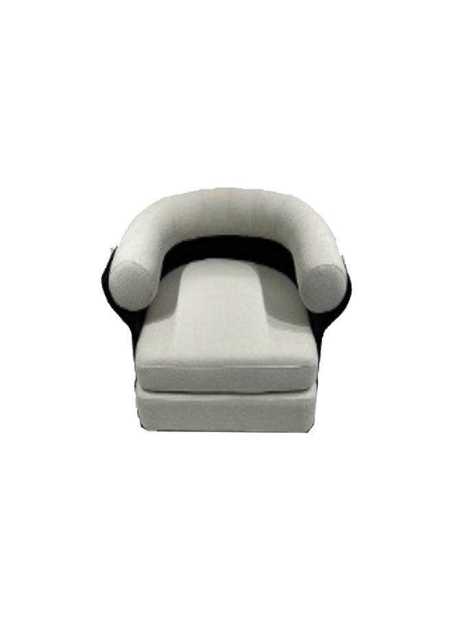 Neo Front Neo Front Cozy Beige Sofa Chair with Teddy Fabric, PU Leather Back, and Carbon Steel Legs  C880-TEDDYC-19-Light   90*83*55 cm 