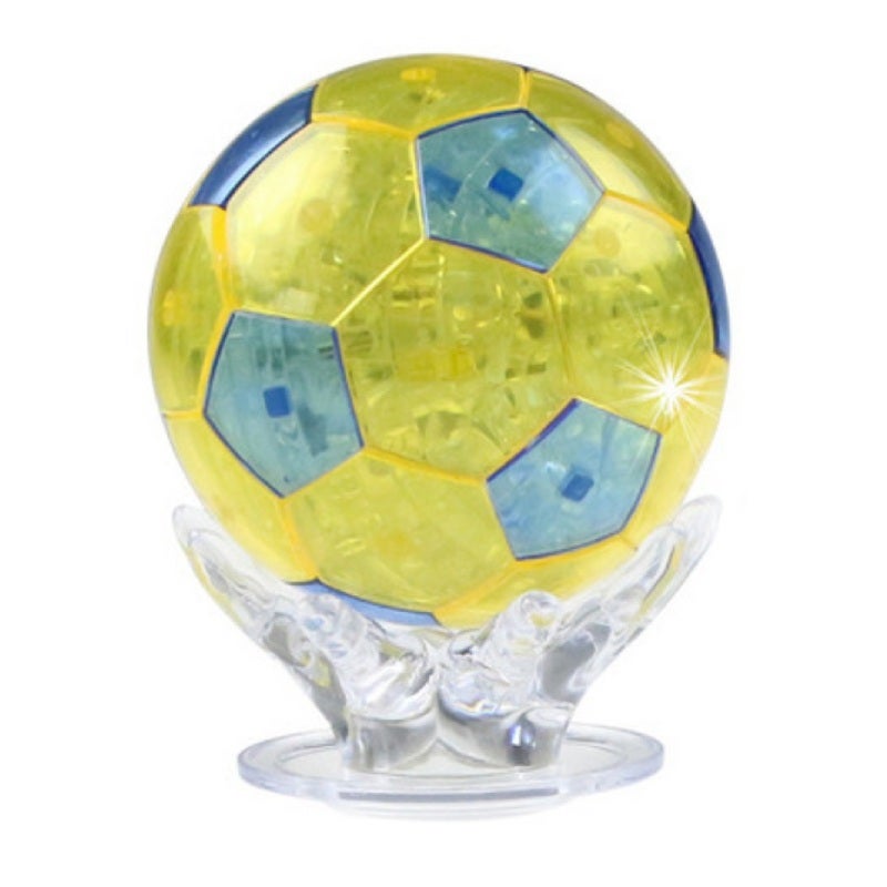 3D Crystal Puzzle: 6.5*8.5 Cm Yellow - Educational Developmental Toy Inspiring Intellectual Potential, Crystal Film Build Block for Home Decor Gift & Thinking Training - Image 1