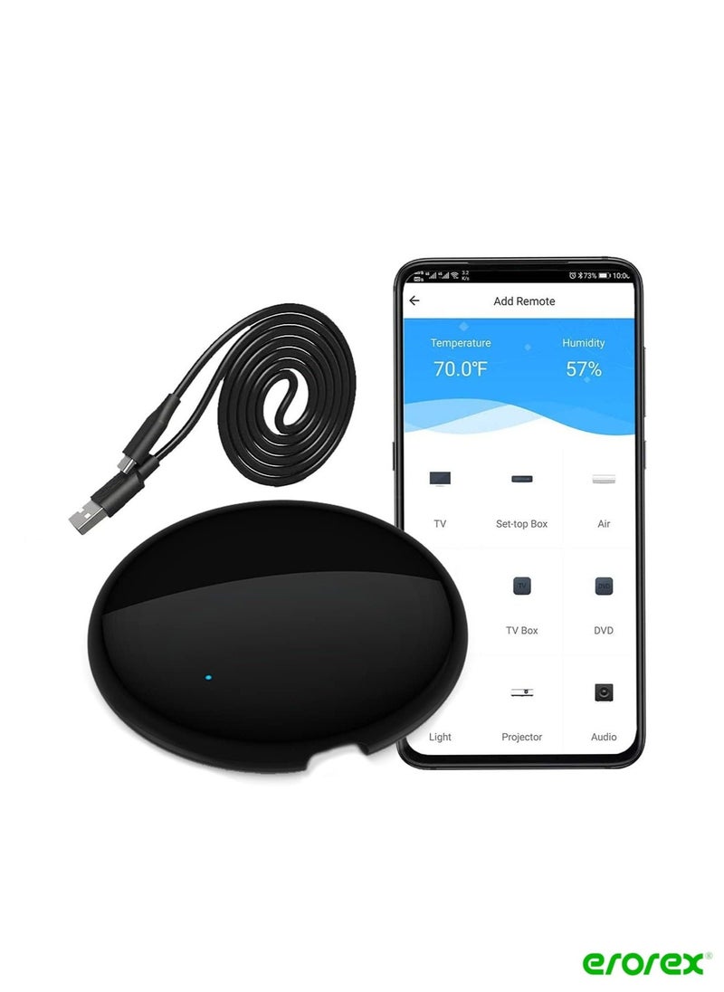 erorex - Smart IR Remote Control All in One IR Blaster Control Universal Infrared Remote Control for TV DVD Air Conditioner STB etc,Compatible with Echo and Google Home IR Control - Image 1