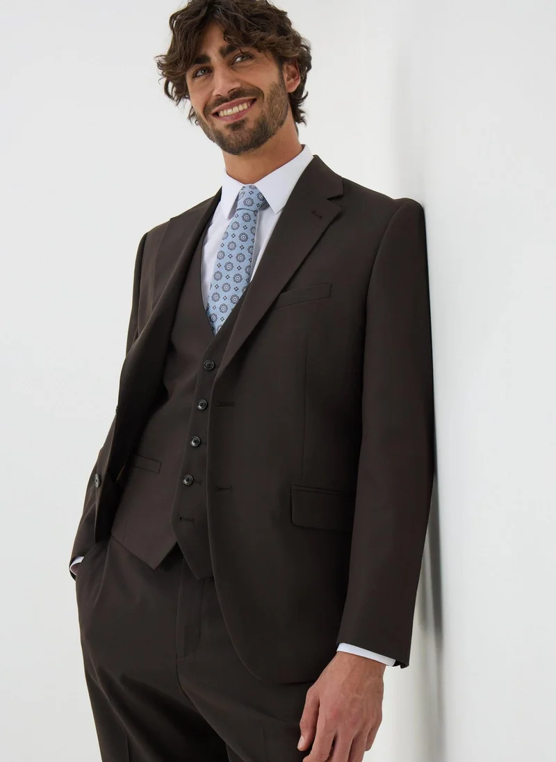 Matalan Taylor & Wright Menton Brown Twill Relaxed Fit Suit Jacket