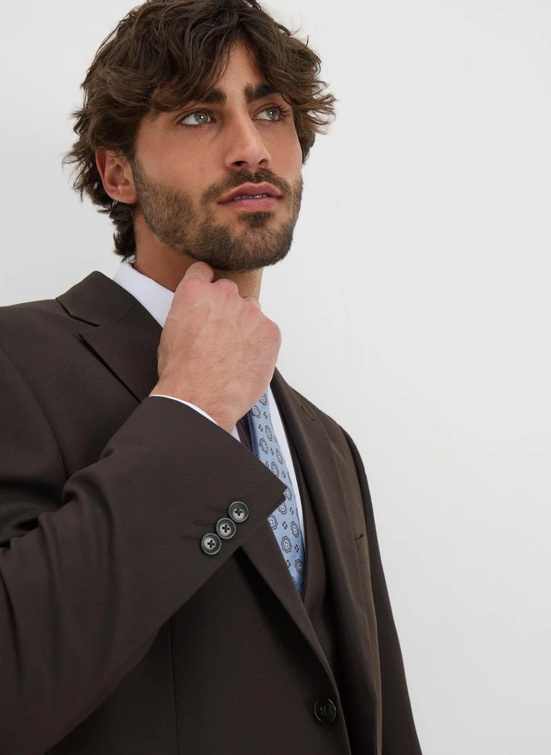 Matalan Taylor & Wright Menton Brown Twill Relaxed Fit Suit Jacket