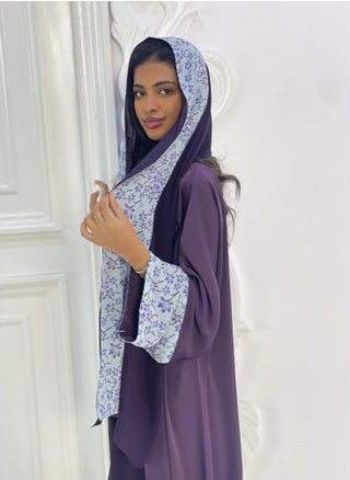 عبايات صيفية بألوان مميزة عباية باللون الموف لون رائع مع طرحة بطرف مشجر - pzsku/Z9C3D01FAE51CCABCA469Z/45/_/1721241902/5c4547de-7c00-4b48-ba7a-aac16f29460b