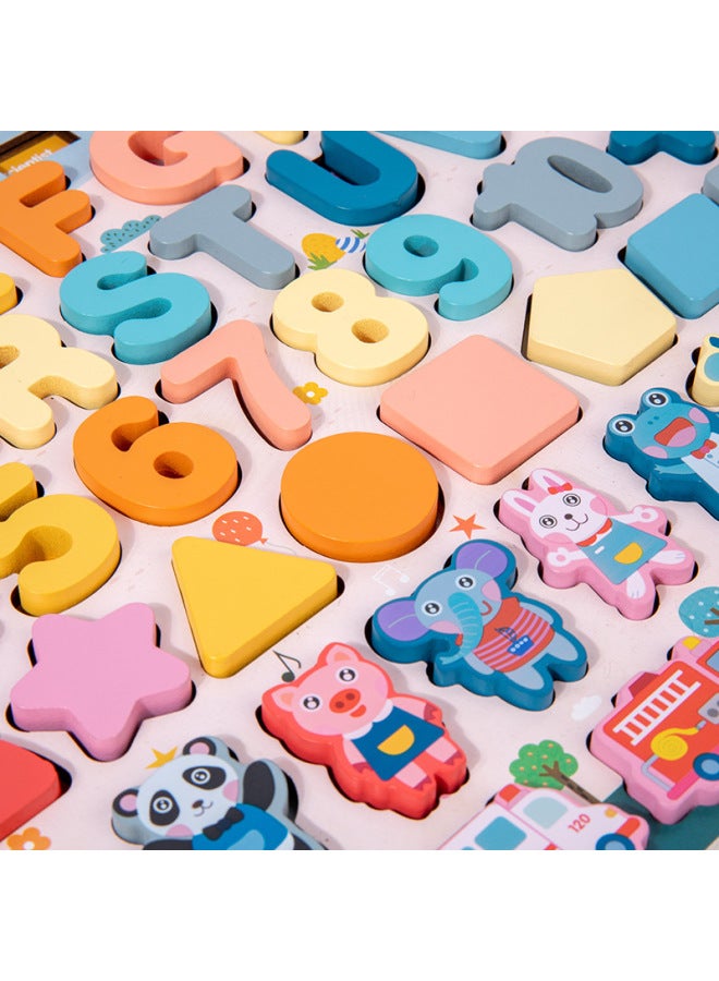 Hot-selling Children's Toys Digital Puzzle Assembled Building Blocks Early Education Educational Boys' And Girls' Baby Fishing Logarithmic Board-Color:Nine-in-one Pair Of Counting Plates - Image 2