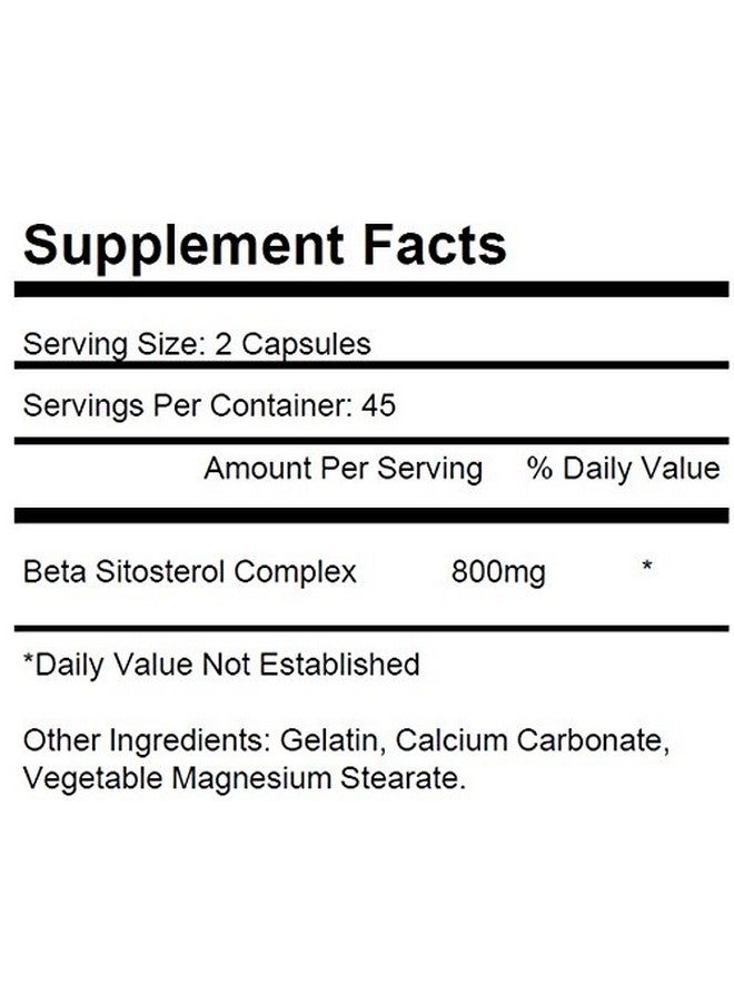 KRK SUPPLEMENTS 1 Bottle Beta Sitosterol 800mg Per Serving 90 Capsules Prostate Support - Image 5