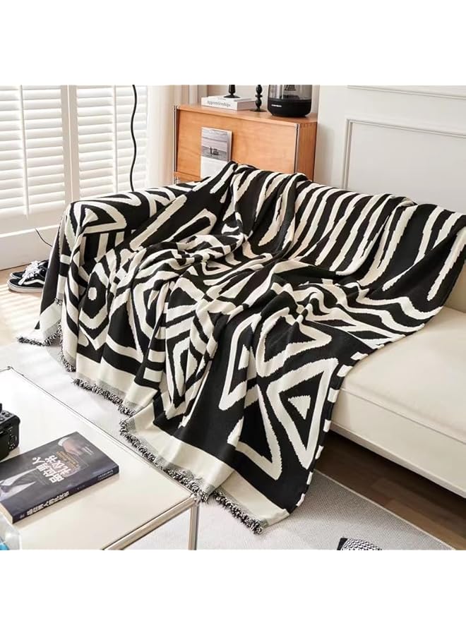 Green Tiger 180 * 260CM Sofa Cover Side Slipcover Fashion Geometric Pattern Couch Covers for 2-3 Seater Sofa Blanket for Bed Washable Soft Throw Blanket for Bed Non-Slip - Image 5
