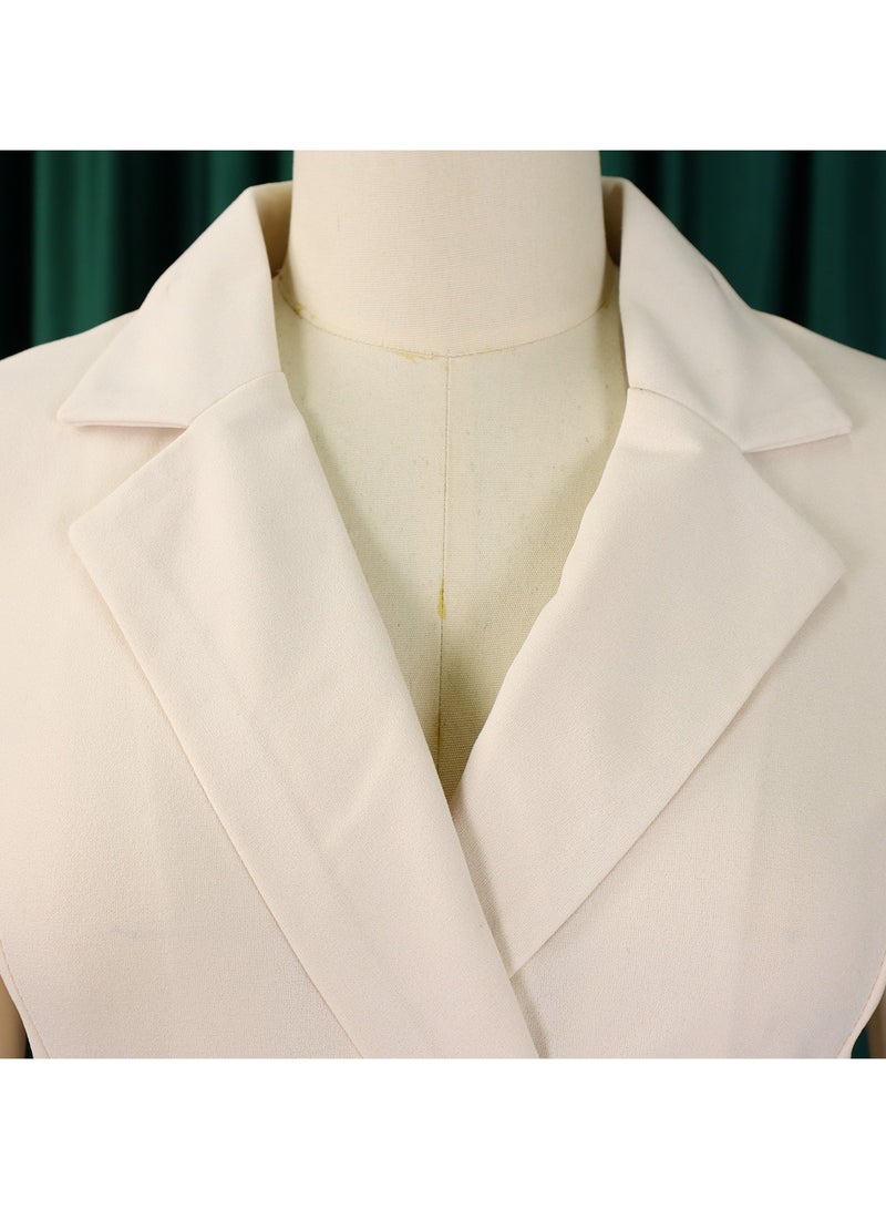 Shougu Suit Collar Fashionable And Elegant Pleated Dress  - Image 4