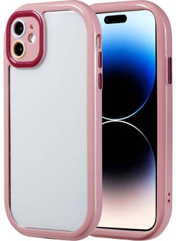 Apple iPhone 11 Compatible Case Camera Protected Cover with Colored Edge and Frame Design