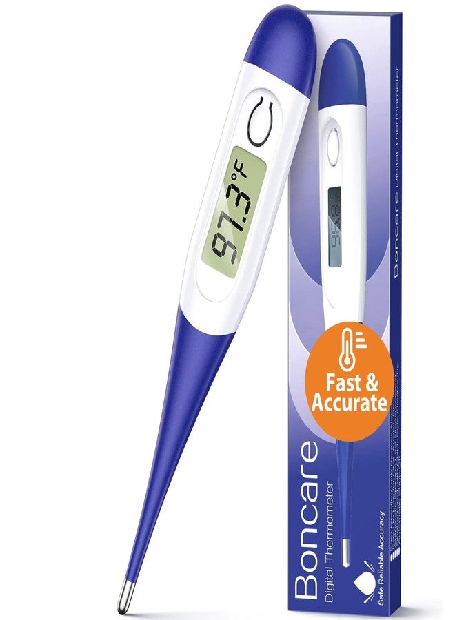 Boncare 10 Seconds Digital Thermometer for Adults and Kids - Accurate & Safe Rectal Thermometer for Baby with Fever Alarm, Oral Thermometer (Dark Blue) - Image 1