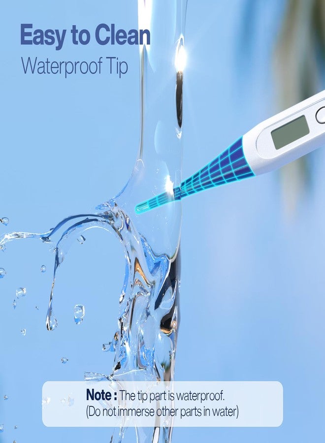 Boncare 10 Seconds Digital Thermometer for Adults and Kids - Accurate & Safe Rectal Thermometer for Baby with Fever Alarm, Oral Thermometer (Dark Blue) - Image 5