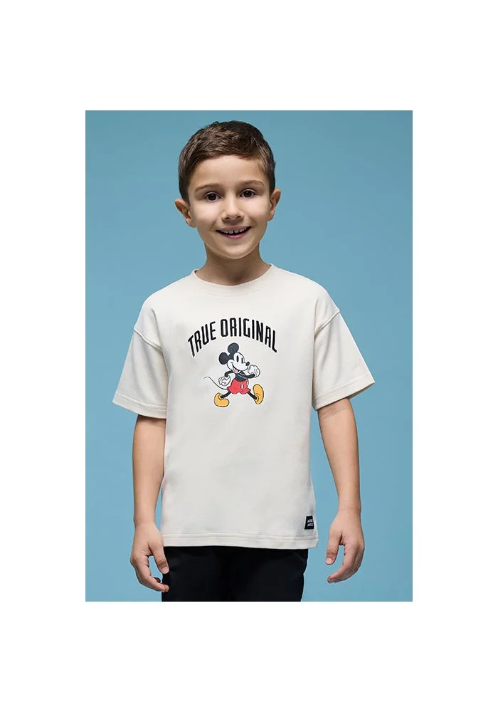 R&b Printed T-Shirt with Crew Neck and Short Sleeves