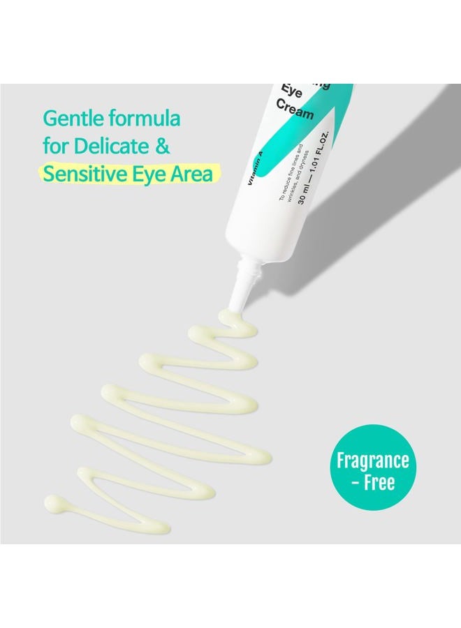 TIA'M كريم العين المقوي من TIAM فيتا A باكوشيول، 1.01 أونصة سائلة، بديل الريتينول لمكافحة الشيخوخة للعينين للتجاعيد، والهالات السوداء، والانتفاخ، كريم تحت العين خالي من العطور، العناية بالبشرة الكورية - Image 4