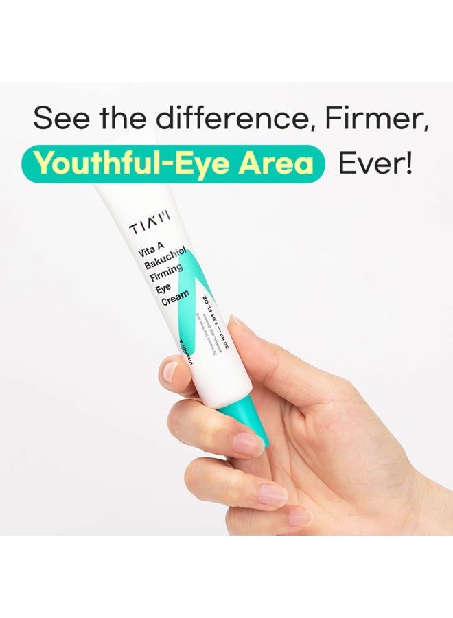 TIA'M كريم العين المقوي من TIAM فيتا A باكوشيول، 1.01 أونصة سائلة، بديل الريتينول لمكافحة الشيخوخة للعينين للتجاعيد، والهالات السوداء، والانتفاخ، كريم تحت العين خالي من العطور، العناية بالبشرة الكورية - Image 2