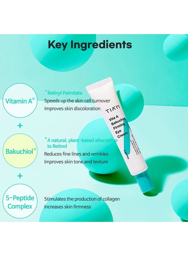 TIA'M كريم العين المقوي من TIAM فيتا A باكوشيول، 1.01 أونصة سائلة، بديل الريتينول لمكافحة الشيخوخة للعينين للتجاعيد، والهالات السوداء، والانتفاخ، كريم تحت العين خالي من العطور، العناية بالبشرة الكورية - Image 5
