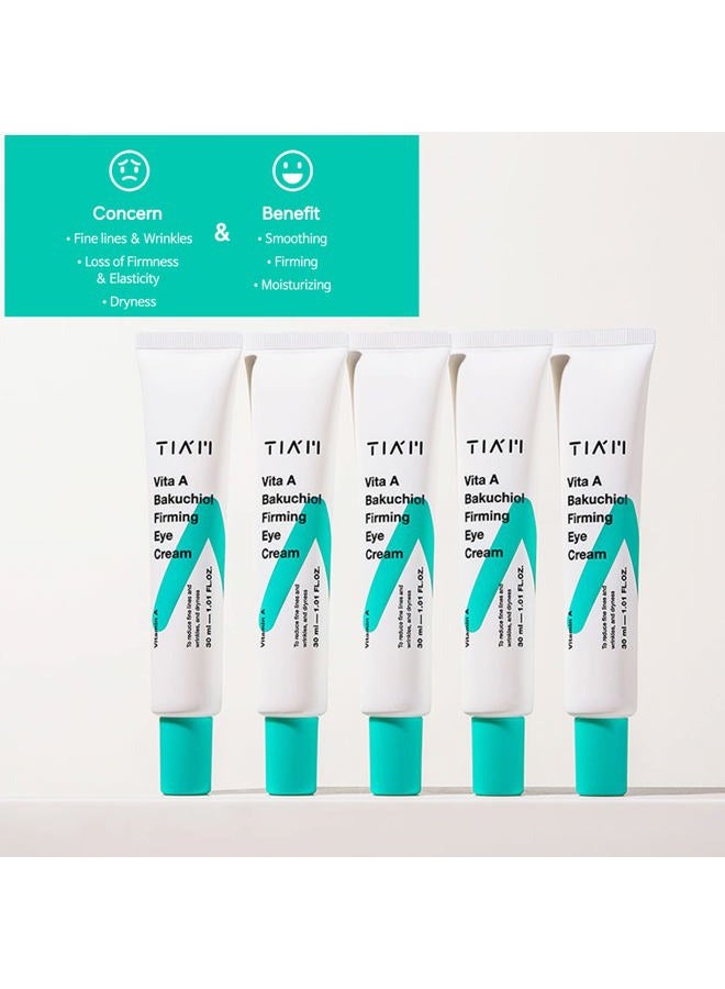 TIA'M كريم العين المقوي من TIAM فيتا A باكوشيول، 1.01 أونصة سائلة، بديل الريتينول لمكافحة الشيخوخة للعينين للتجاعيد، والهالات السوداء، والانتفاخ، كريم تحت العين خالي من العطور، العناية بالبشرة الكورية - Image 3