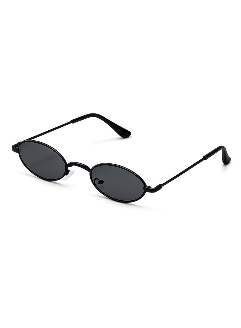 Shein Classic Oval Metal Frame Fashion Glasses, Suitable For Casual Black - Image 1
