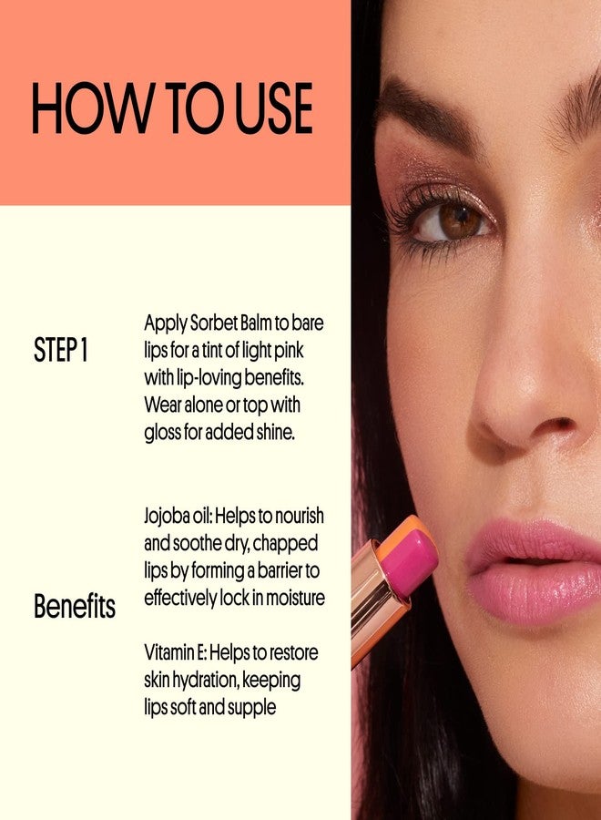 Winky Lux Sorbet Tinted Lip Balm, Hydrating Lip Balm, Natural Light Pink Tint With Vitamin E and Jojoba Oil to Moisturizer Lips, Vegan & Cruelty Free - Image 4