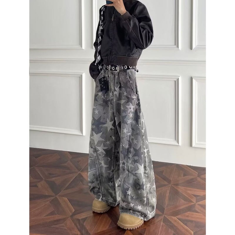 Unisex Classic Denim Jeans Loose Fit Daily Outdoor Wear - Image 2