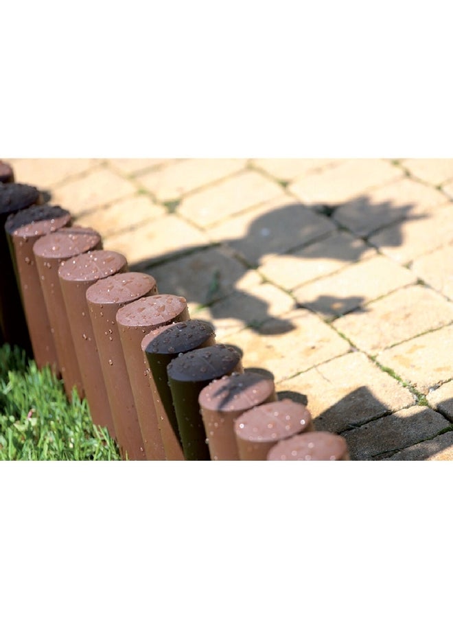 بروسبير بلاست IPALPLUS-R222 باليسادا سياج تحديد الحديقة بني 235 ×25 سم - Image 3
