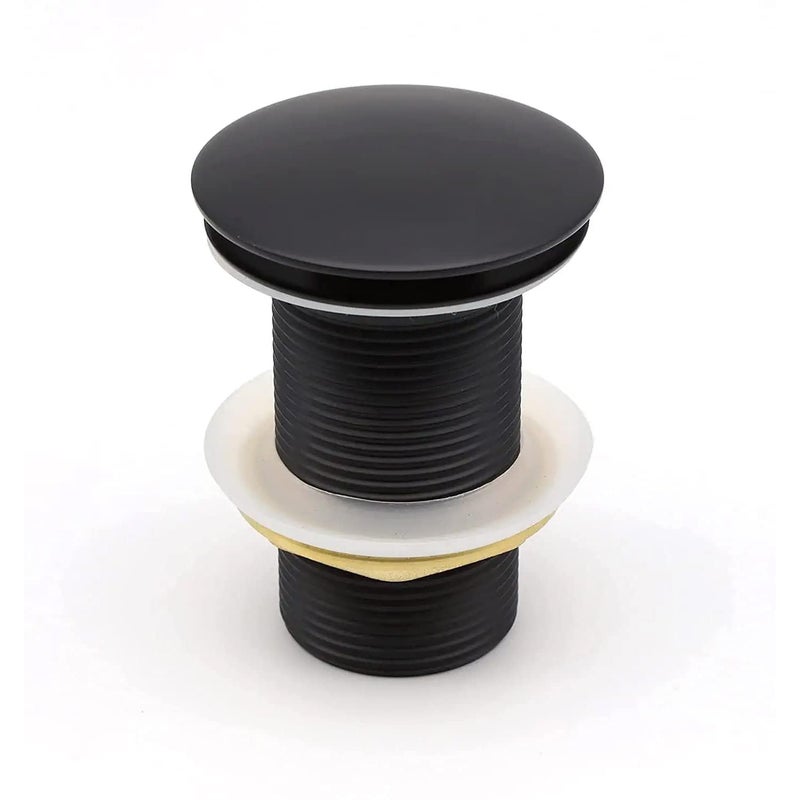 Spazio Black Finish Popup Basin DrainerWaste Coupling Pack of 2 Waste Coupling Bathroom Wash BasinVessel Sink 3 Inch Pop Up Flush Valve Faucet