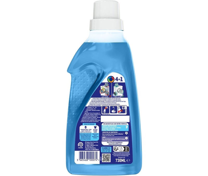 Calgon 4-in-1 Washing Machine Water Softener Gel 750ml Pack of 2 Anti-Limescale Rust Protection Dirt Residue Remover Odour Eliminator Laundry Machine Cleaner - Image 2