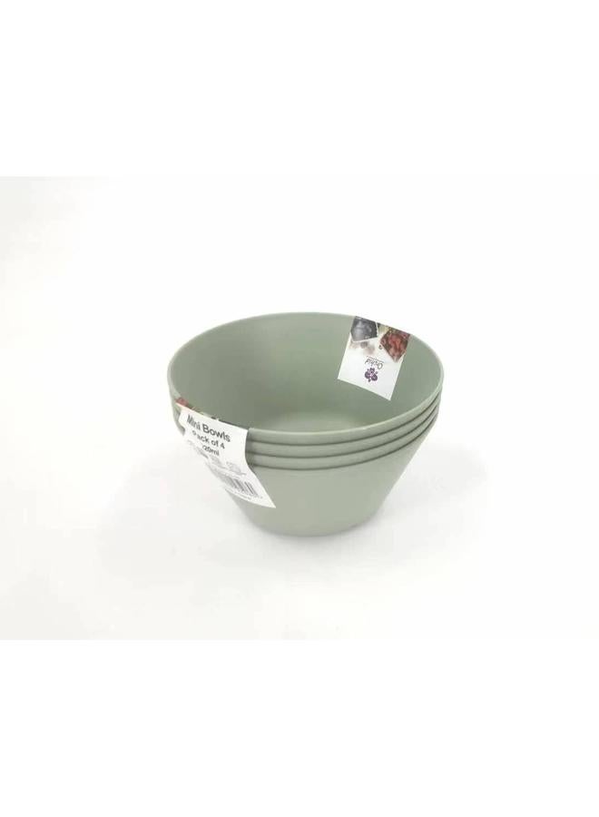 Orchid 4-Pieces Set of Mini Bowls 220Ml - Green - Image 1