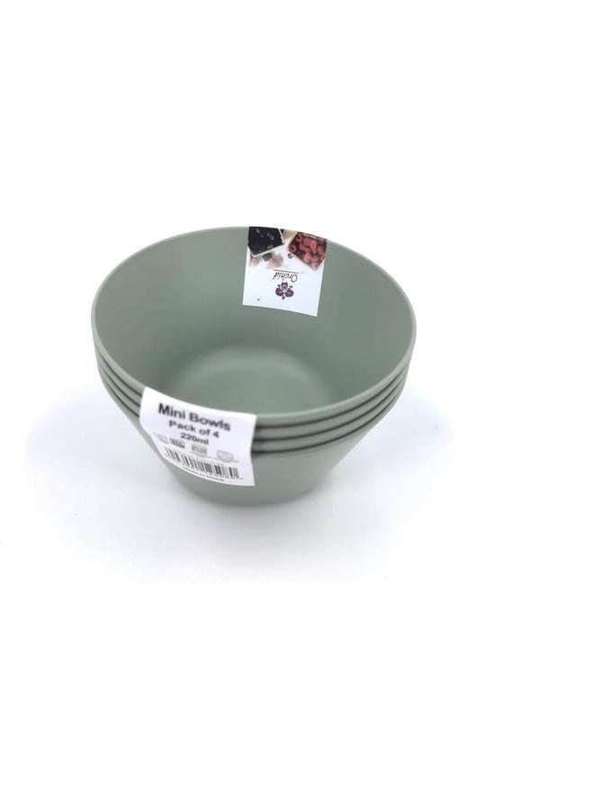 Orchid 4-Pieces Set of Mini Bowls 220Ml - Green - Image 3