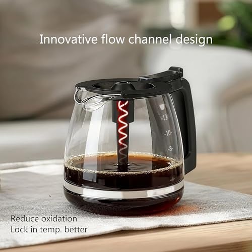 CUPALL Replacement Coffee Carafe for Black and Decker 12-CUP Coffee Maker, Black Handle - Image 4