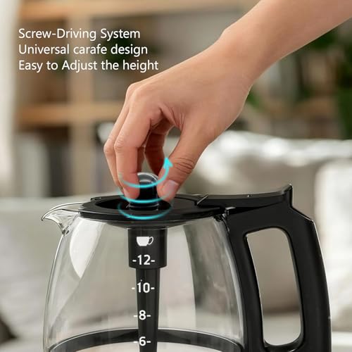 CUPALL Replacement Coffee Carafe for Black and Decker 12-CUP Coffee Maker, Black Handle - Image 5
