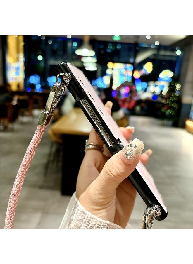 جرين تايجر جراب هاتف Honor V بتصميم محفظة مريح قصير من القطيفة بتغطية كاملة مع حزام معصم - Image 4